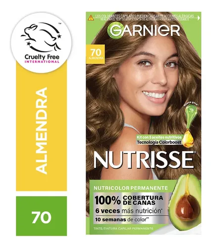 Kit De Tintura Permanente Nutrisse De Garnier Tono Tono 70 Almendra