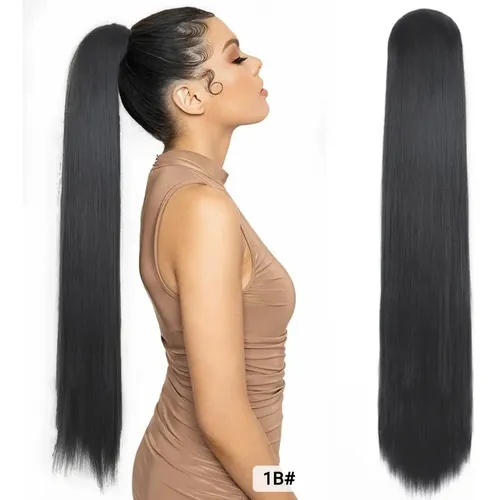 Extensiones De Cabello Humanizado Taurina Estilo Extensiones, Negro #1 De 70cm – 1 Mecha Por Paquete