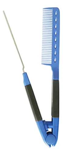 Peine Alisador De Cabello, Plegable, Liso, Para Color Azul O