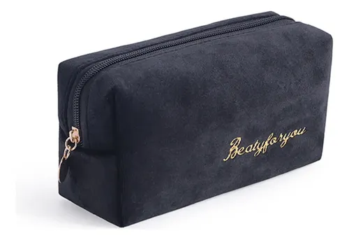 Bolsa De Franela Resistente Para Maquillaje Con Estilo, Gran