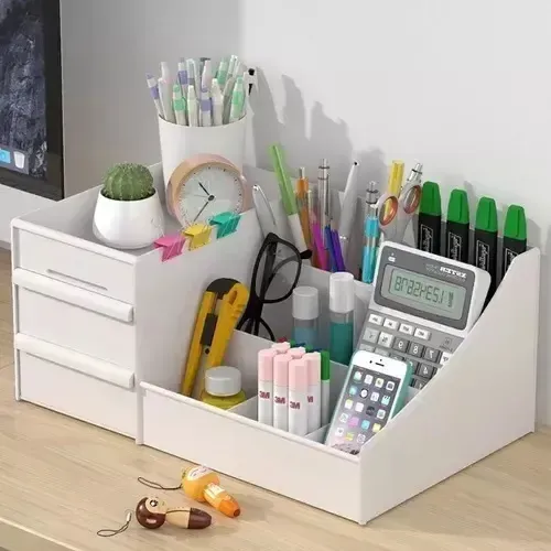 Organizador de Maquillaje y Cosméticos con 2 Cajones para Escritorio