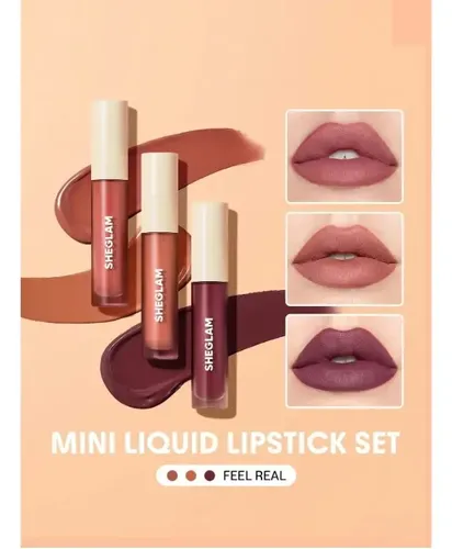 Set De Minipintalabios Líquidos Sheglam Matte Allure Sheglam Color Feel Real