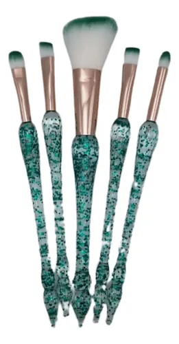 Set Brochas Pinceles Mango Glitter Shimmer X 5 Un