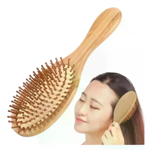 Cepillo Ecológico De Madera De Bambú Natural De 1 Pieza U