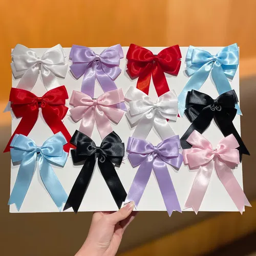 Set De 10 Lazos De Satén, Accesorios Elegantes Para El Cabel