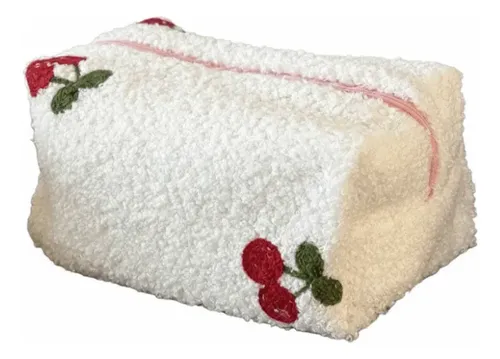 Bolsa De Cosméticos Con Estampado De Cerezas, Bolsa De Tocad