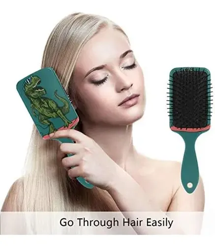 Cepillo Para El Cabello, Peine Con Paleta, Monopatín, Dinosa Patrón 4.