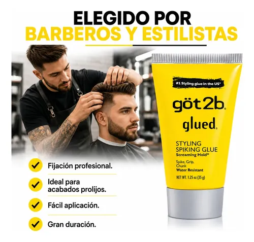 Gel Got2b Fijador Fuerte Cabello Cejas Glued Resistente Agua