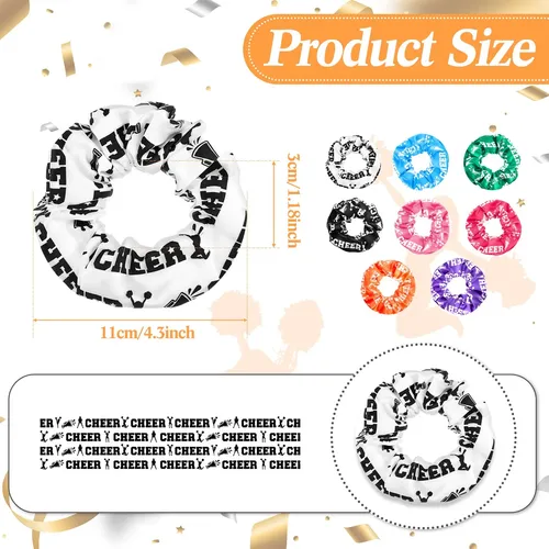 Colección De 16 Scrunchies Elásticos Para El Pelo Cheer Hana