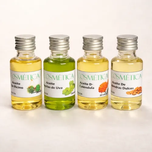 Aceites Vegetales Ricino-uva-caléndula-almendra X 30 Ml