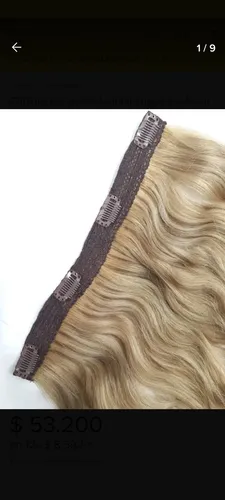 Cortina De Cabello Natural 1/2mtr De 50cm De Largo C/color