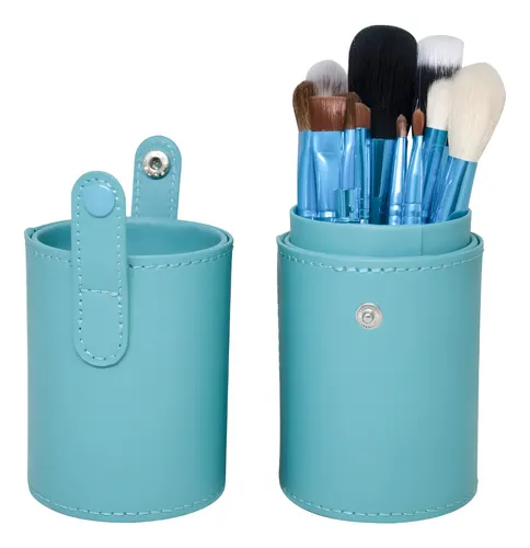 Set De Pinceles Maquillaje Brochas Tubo X10 P6880