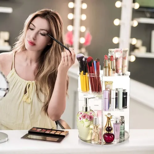 Organizador Giratorio Acrílico Para Cosméticos