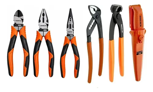 Kit Bahco 6 Pzas Pinzas Alicate Tenaza Cuchillo Profesional