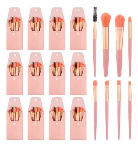 Brochas De Maquillaje De Viaje, 12 Sets De 8 Piezas
