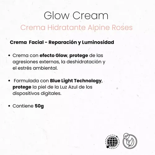 Alpine Roses Glow Cream Idraet Travel X 50gr. Celulas Madres