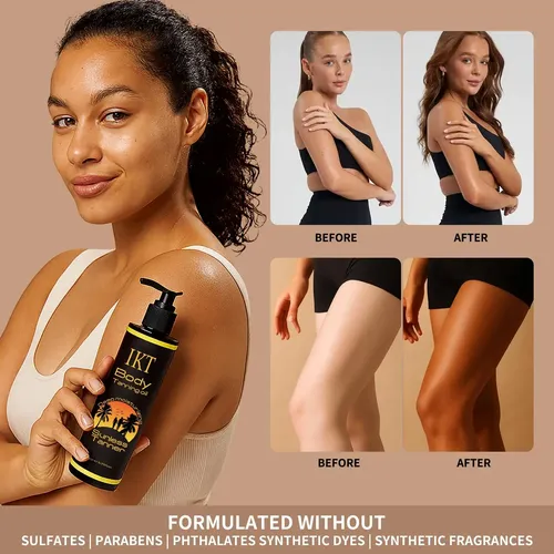 Kit De Aceite Bronceador Autobronceador Funan, Hidratante Pr