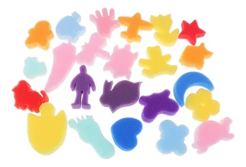 24 Pcs Esponja Pintura For Niños Aprendizaje Early