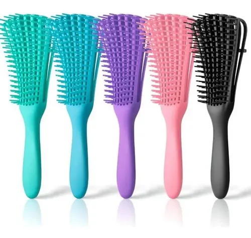 Cepillo Garra Desenredante Flexible Cabello Rulos Acrylix