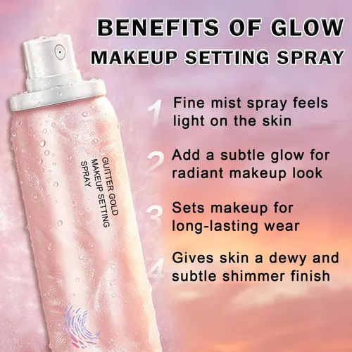 Spray Fijador De Maquillaje Glow Xingxyuel, Hidratante, 4 On