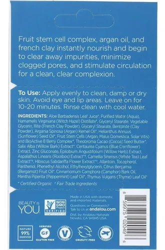 Mascarilla De Arcilla Y Argán Andalou Naturals 0.28 Oz