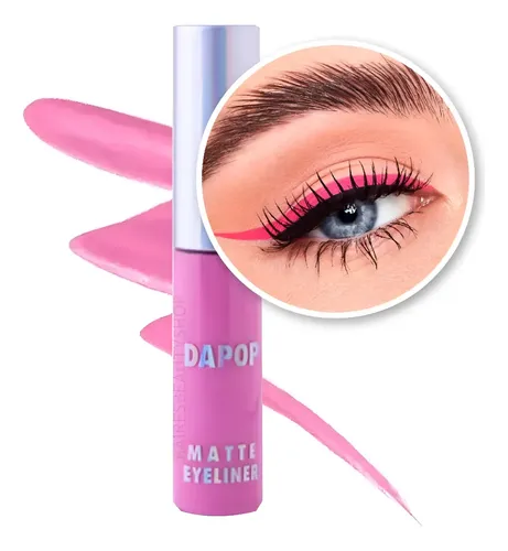 Delineador Liquido Mate Colores Para Ojos Con Pincel Dapop