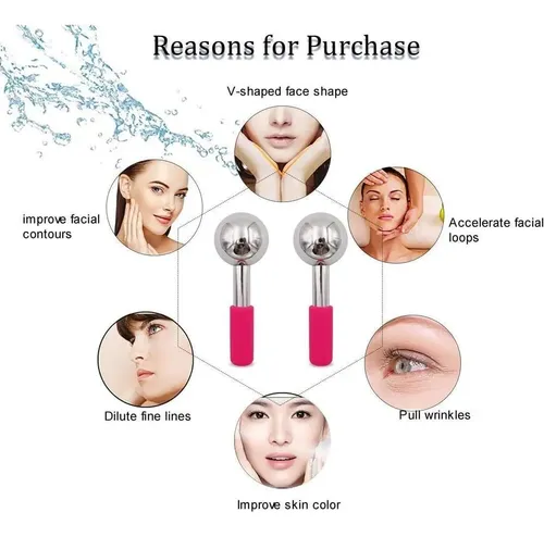 Ice Globes Facials Fabelegante Rosa 2 Unidades
