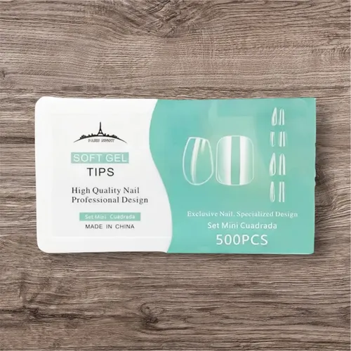 Tips Softgel Cuadradas Mini Paris Night 500 Unid