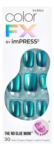 Uñas Kiss Impress Original Instantáneas Colorfx Squoval New!