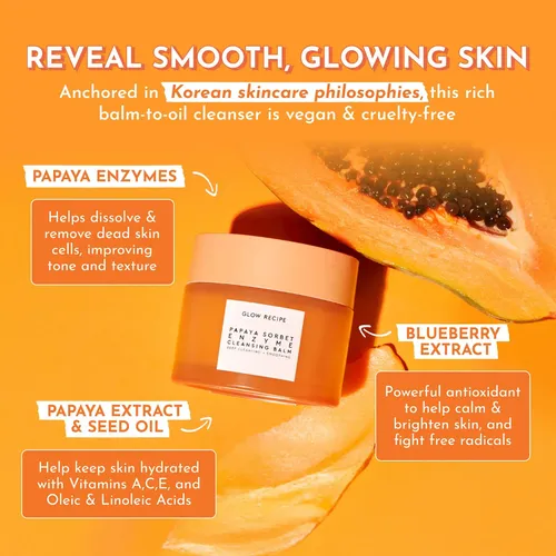 Bálsamo Limpiador Desmaquillante Glow Recipe Papaya 100ml