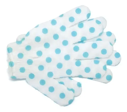 Guantes Exfoliantes De Baño De Naylon Lunares Basicare X1