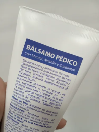 Crema Bálsamo Pédico Mentol, Alcanfor Y Eucalipto