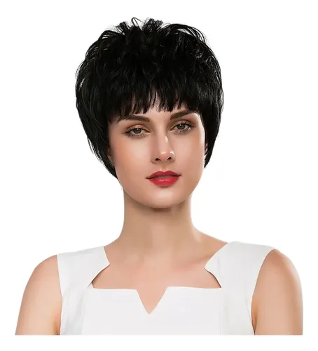 Peluca De Cabello Humano Real Natural Peluca Recta En Capas