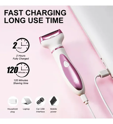 Depiladora Eléctrica 4 En 1 Para Cuerpo Y Rostro Rf-t8 Mujer