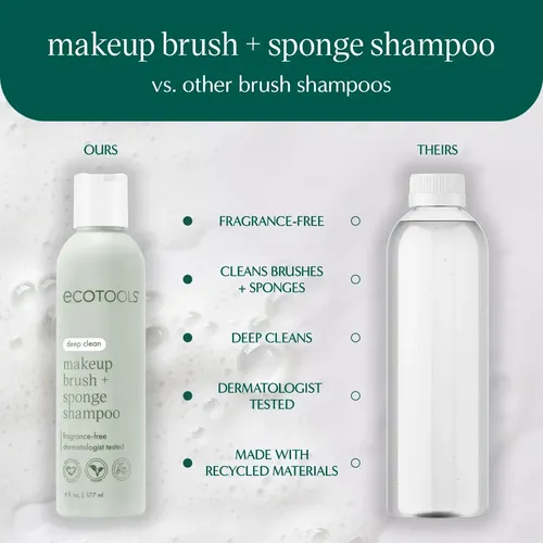 Champú Con Brocha Y Esponja De Maquillaje Ecotools Xl 473 Ml