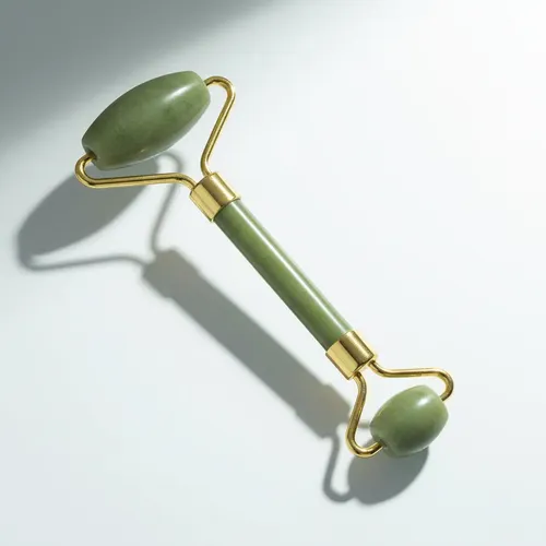 Rodillo Masajeador Facial Y Corporal De Jade Verde Danfula
