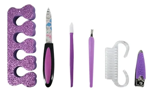 Set Manicura Pedicura Lima Diamantada Cortauñas Separador