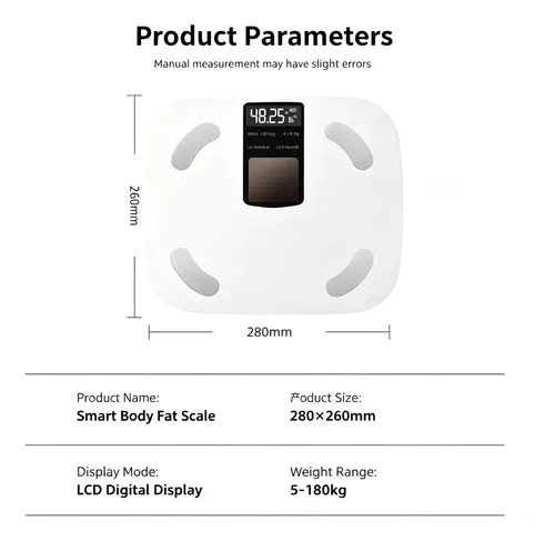 Báscula De Impedancia Con Carga Solar, 50g Y 180kg