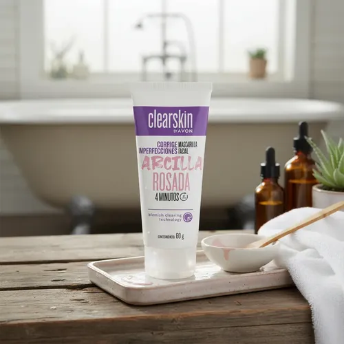 Avon Clearskin Mascarilla Facial Arcilla Rosada 4 Minutos 60