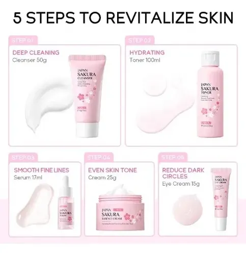 Sakura Kit Coreano De Cuidado De La Piel, Hidratante
