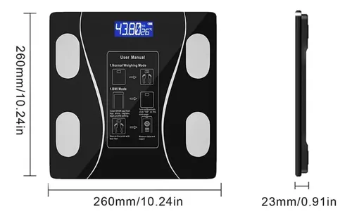 Balanza Baño Digital Inteligente Bluetooth 180kg Smart Blanc