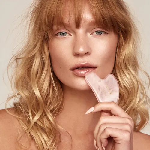 Herramienta De Masaje Facial Koa Life Rose Quartz Gua Sha