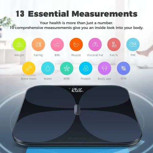 Balanza Inteligente Yunmai Pro con Bluetooth para Grasa Corporal e IMC