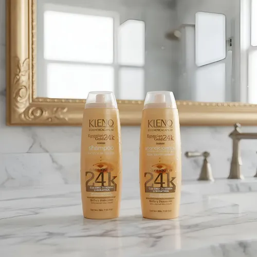 Shampoo + Acondicionador Kleno Egyptian Gold 24k  X350 C/u