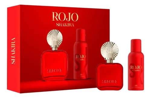 Set Shakira Rojo Edp 80ml Perfume Para Mujer + Deo 150ml