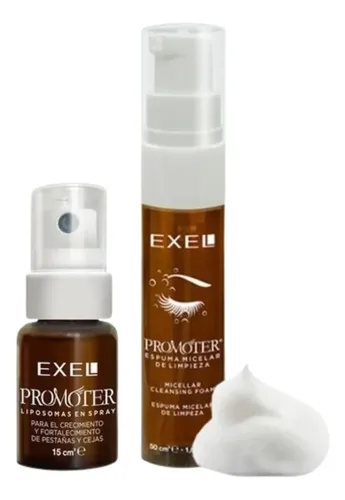 Kit Promoter Spray Crecimiento Y Lash Shampoo Pestañas Exel