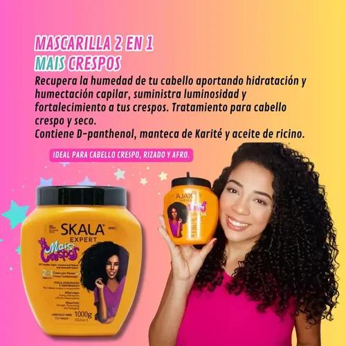 Máscara Skala Mais Crespos 2 en 1 Para Cabello Rizado y Ondulado de 1 kg