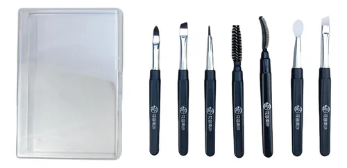 Set De 7 Minipinceles De Maquillaje Para Cejas, Labios, Deli