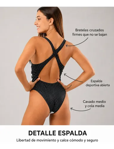 Traje De Baño Deportivo + Gorra -gl Crozy Anticloro Natación