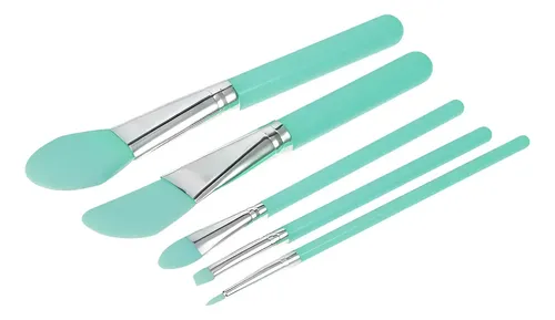 Set De 6 Brochas De Maquillaje De Silicona Para Máscara Faci